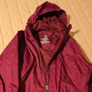 L.L. Bean Burgundy Hooded Jacket